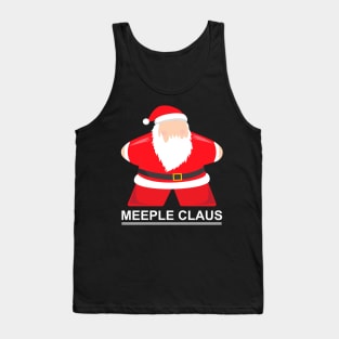 Christmas Board Game Meeple Claus (Green) - Board Games Design - Gaming Art Tank Top